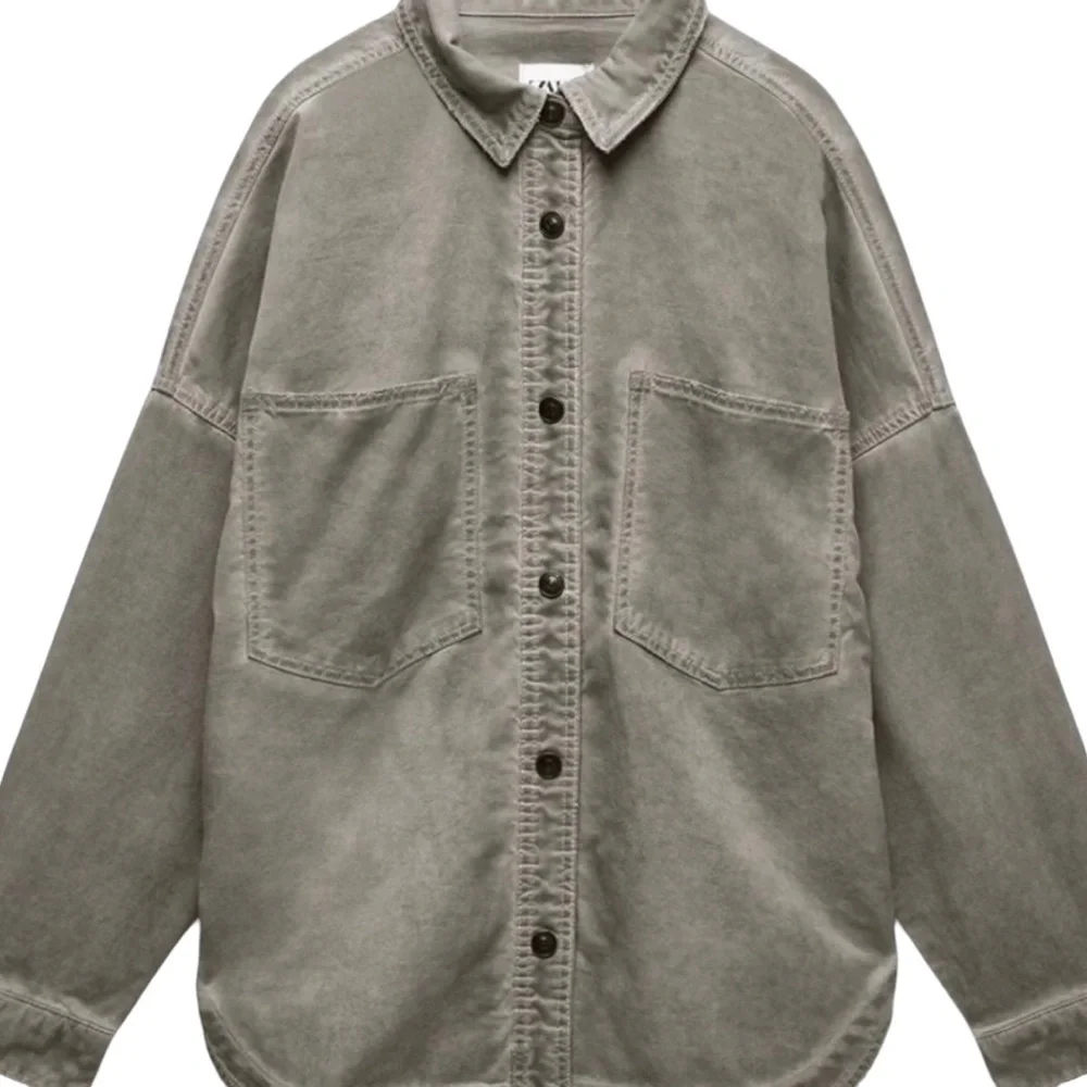 NWT ZARA Wash Effect Overshirt (Shacket) - Picture 3 of 8